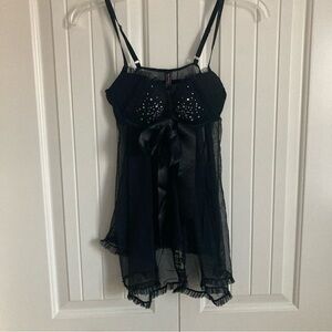 Victorias Secret mesh babydoll push up sexy little thing lingerie womens 34B